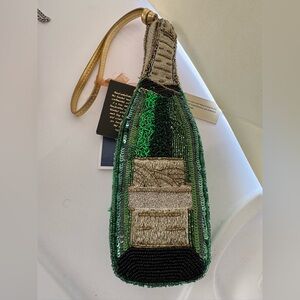 Viral beaded bag Green and Gold Beaded Clutch